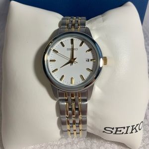 Women’s Seiko 2 tone stainless steel watch
